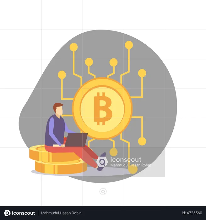 Bitcoin-Netzwerk  Illustration