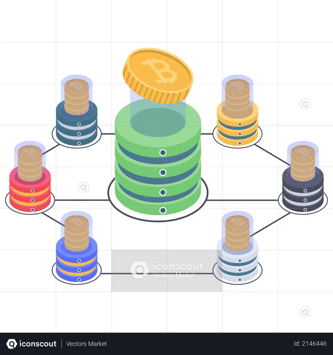 Bitcoin pattern  Illustration