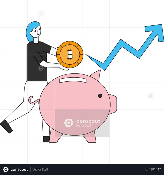 Bitcoin savings growth  Illustration