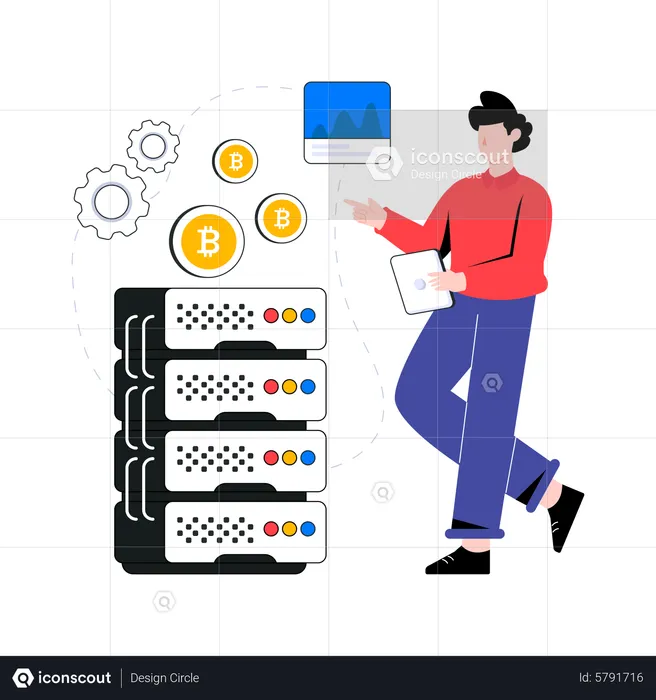 Bitcoin Server  Illustration