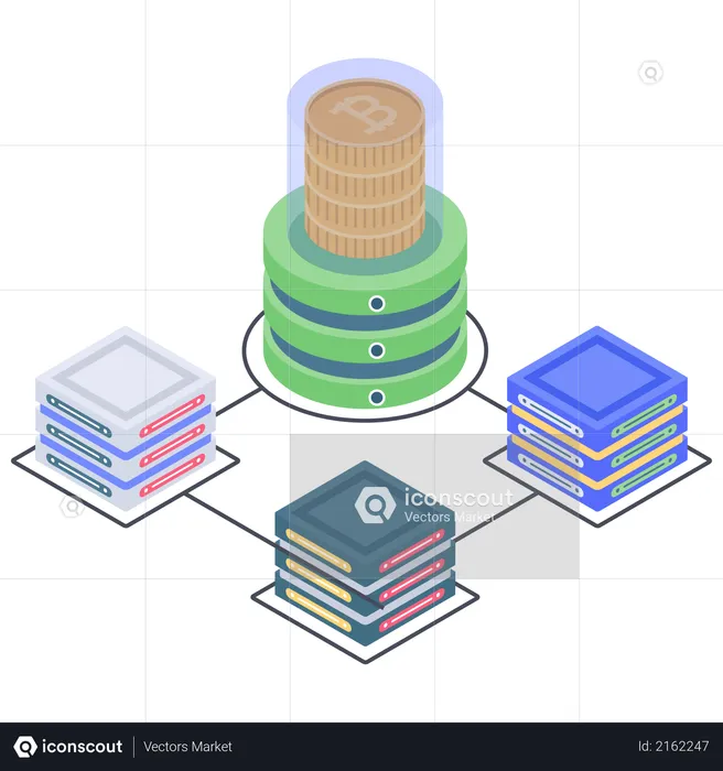 Bitcoin Server Connection  Illustration