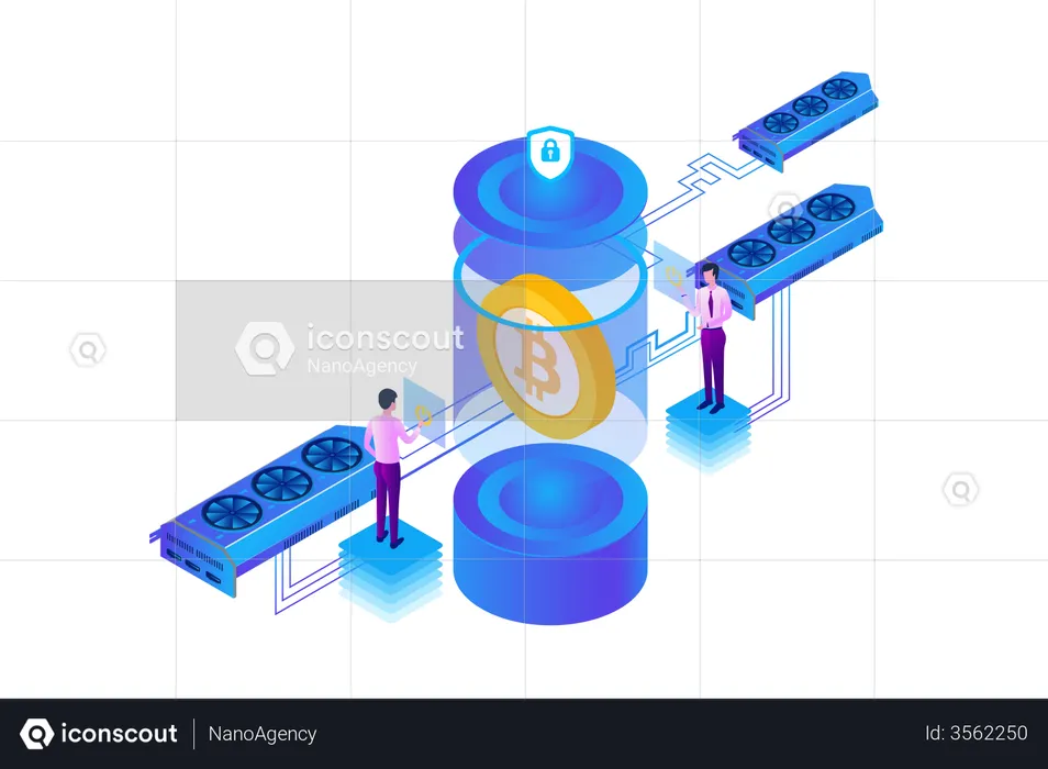 Bitcoin Shield  Illustration
