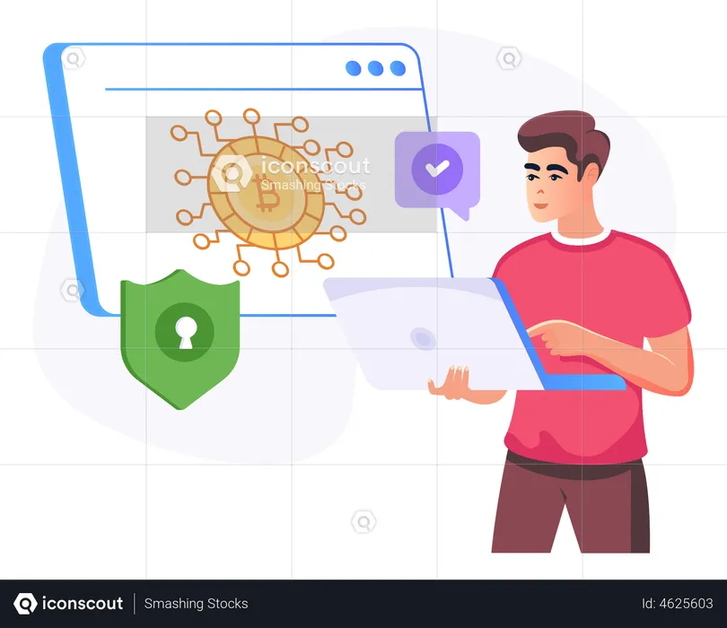 Bitcoin-Sicherheit  Illustration