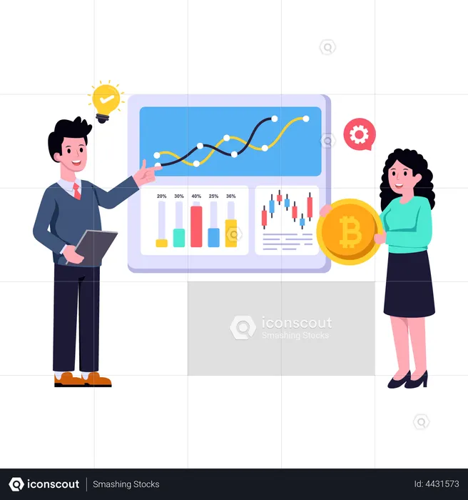 Bitcoin technical analysis  Illustration