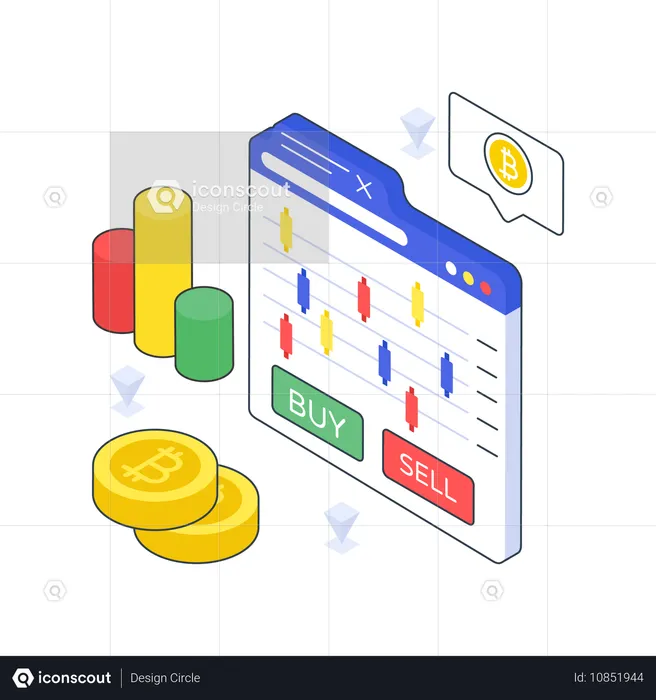 Bitcoin-Handel  Illustration