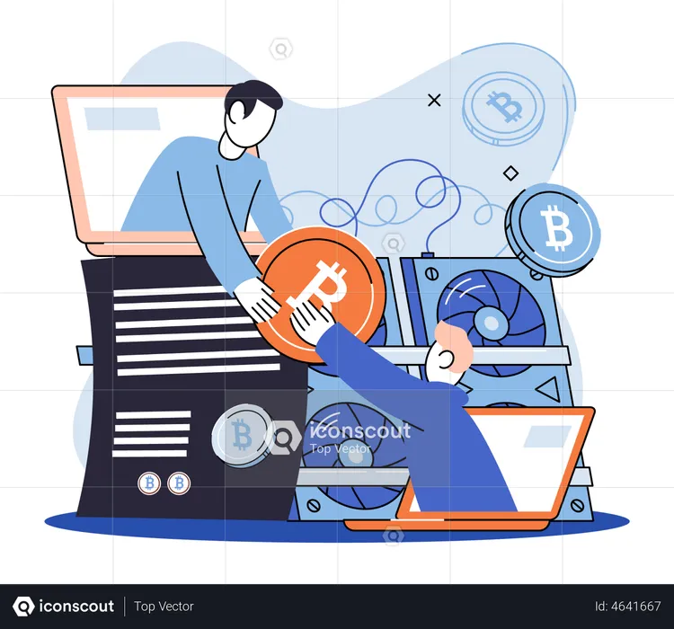 Bitcoin trading  Illustration