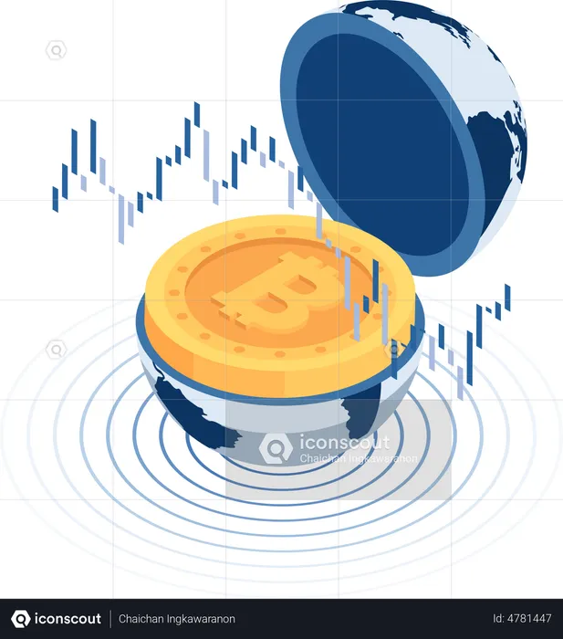 Bitcoin Trading  Illustration