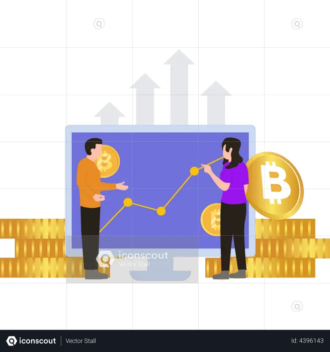 Bitcoin trading website  Illustration