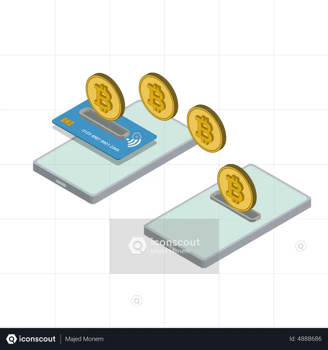 Bitcoin Payment sending & receiving  Illustration