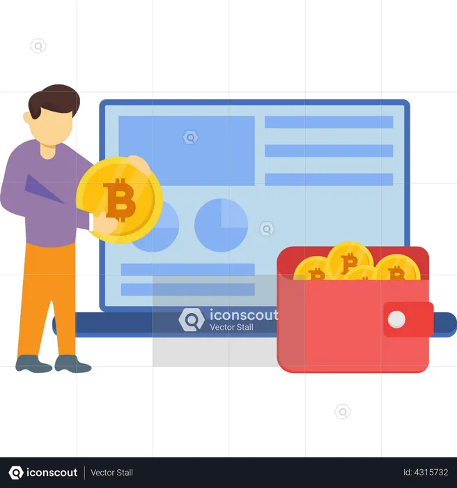 Bitcoin wallet  Illustration