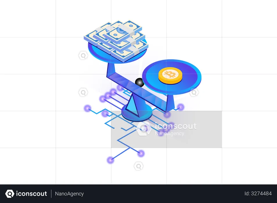 Bitcoin-Wechselkurs  Illustration