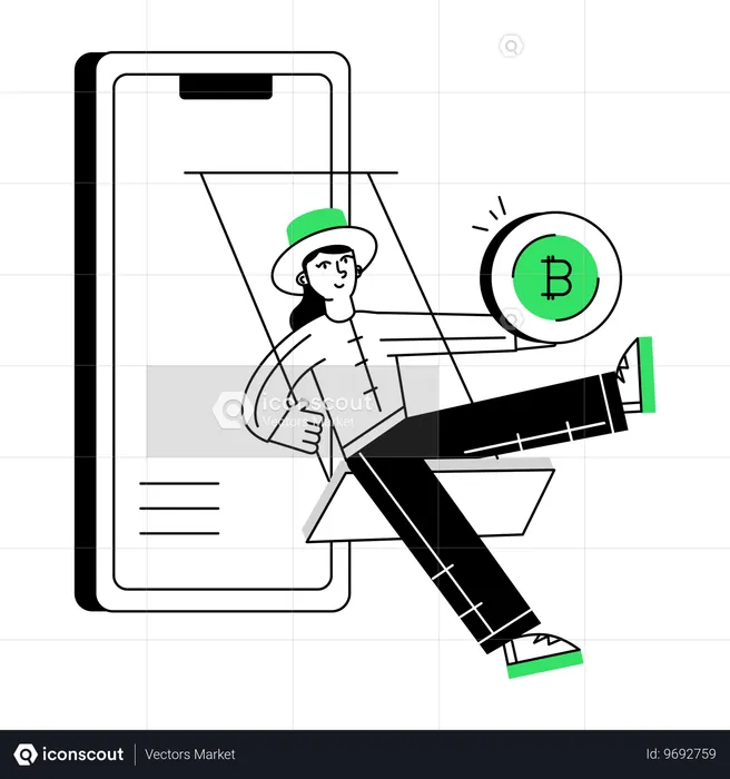 Bitcoin-Zahlung  Illustration