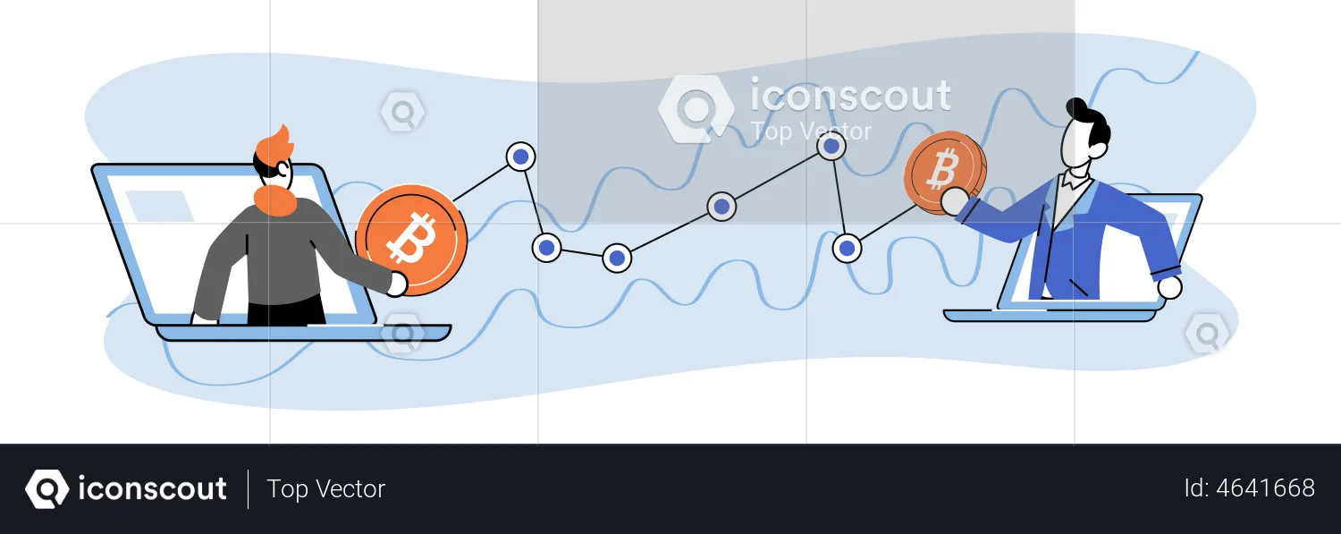 Bitcoing trader  Illustration