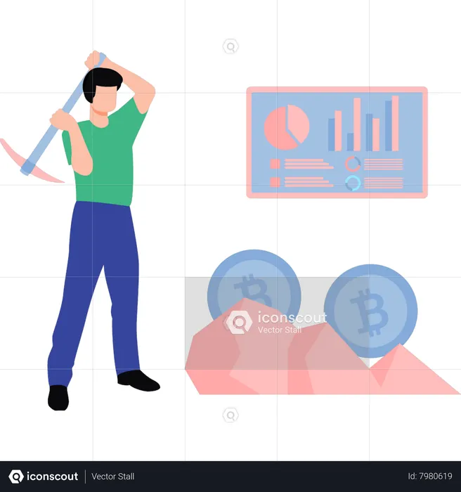 Extraction de bitcoins  Illustration