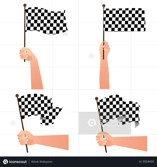 Black and white flag Flag Illustration