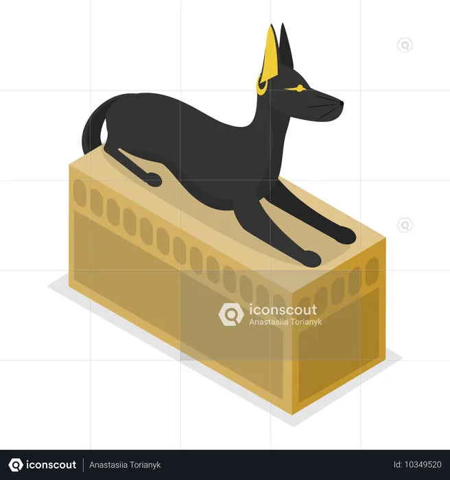 Black dog  Illustration