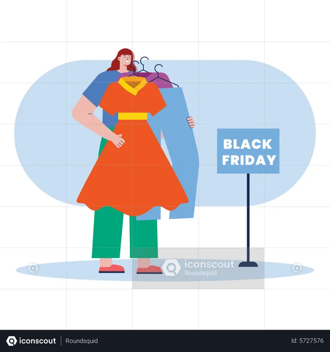 Black Friday clothes sale  Illustration