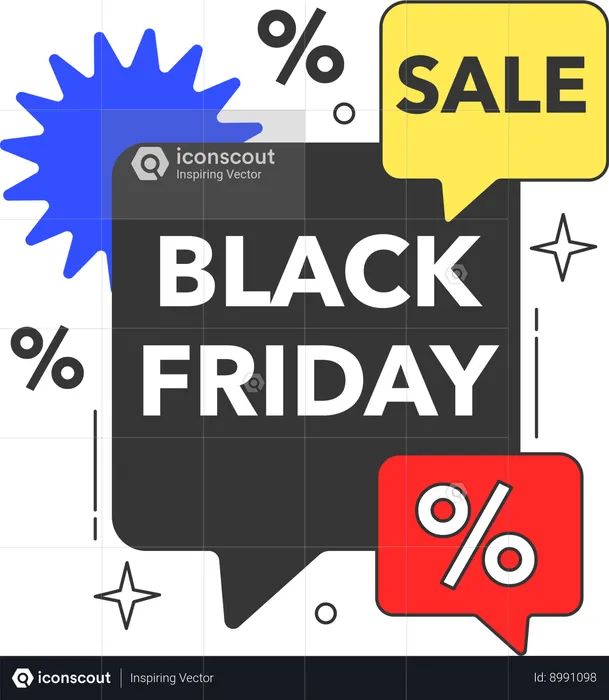 Black friday discount sale  Illustration