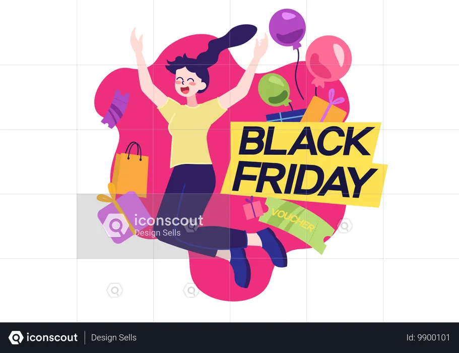 Black Friday Kampagne  Illustration