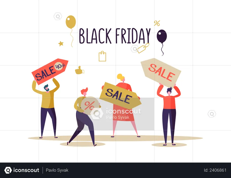 Black Friday-Angebot  Illustration