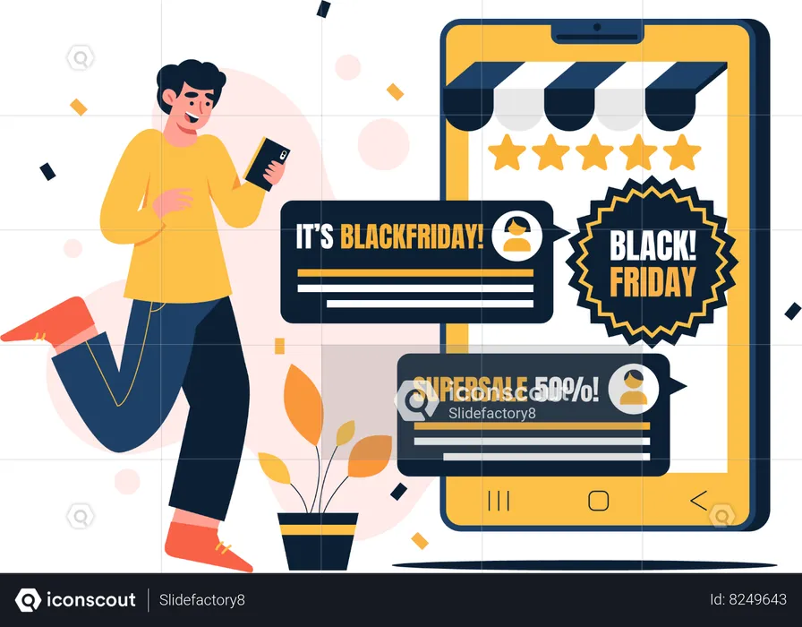 Black Friday sale announcement  Illustration