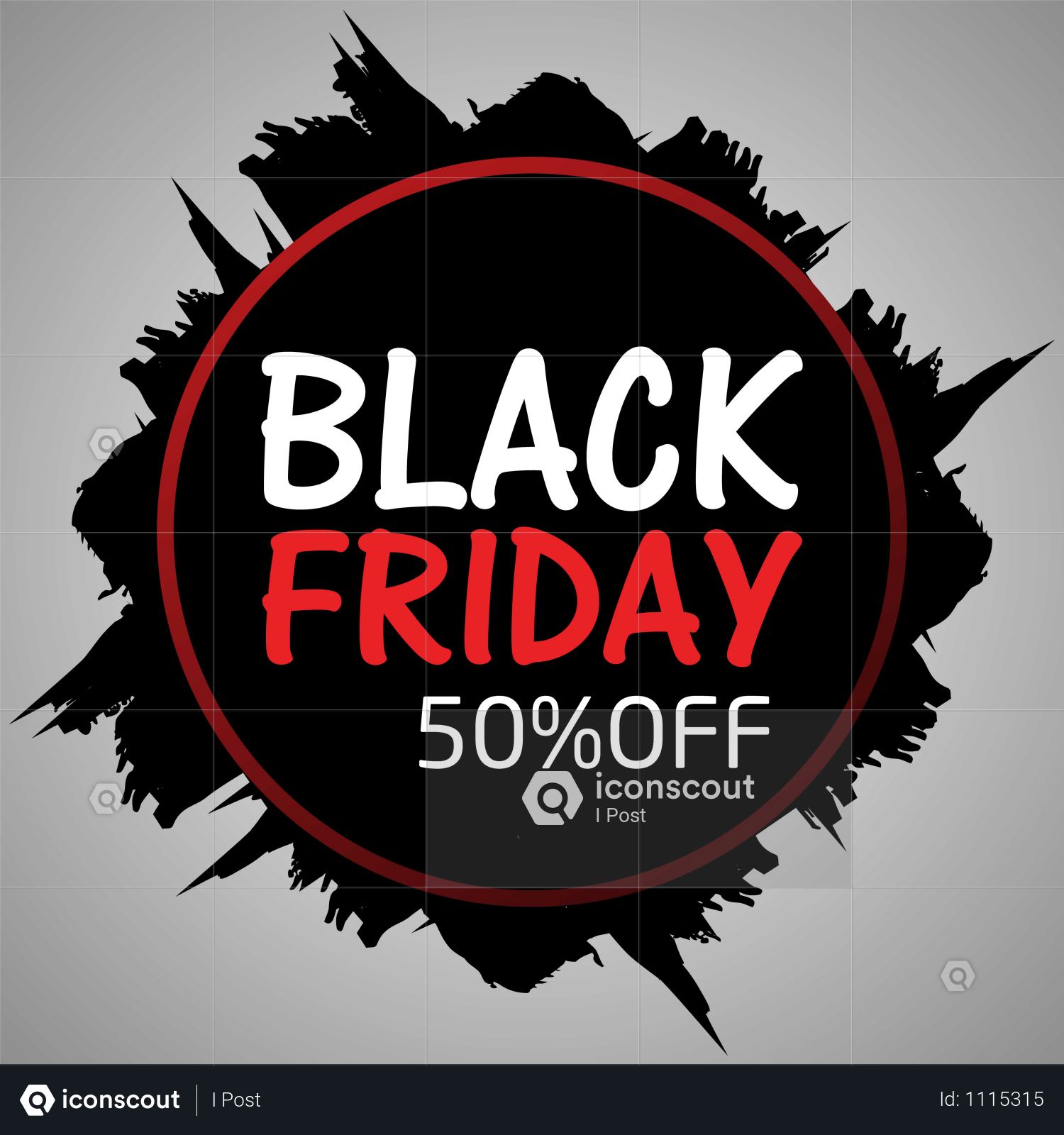 Black Friday Sale Banner Illustration