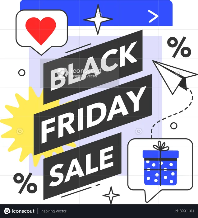 Black friday sale  Illustration