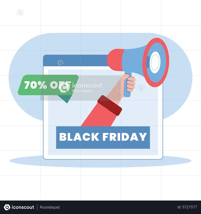 Black Friday sale marketing  Illustration