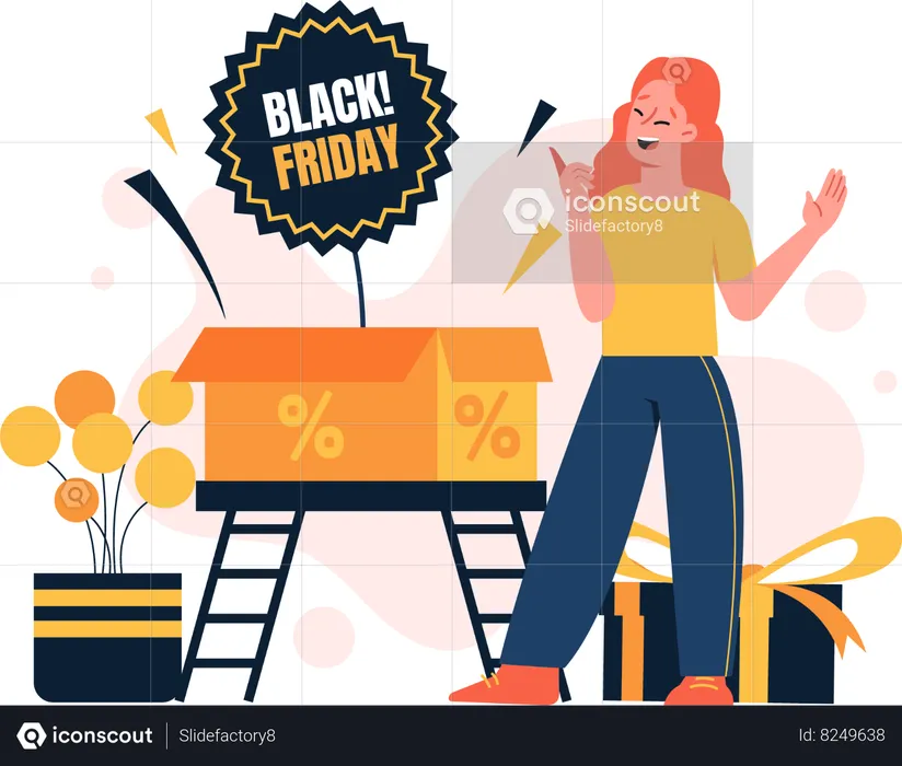 Black Friday sale Promotion  Illustration