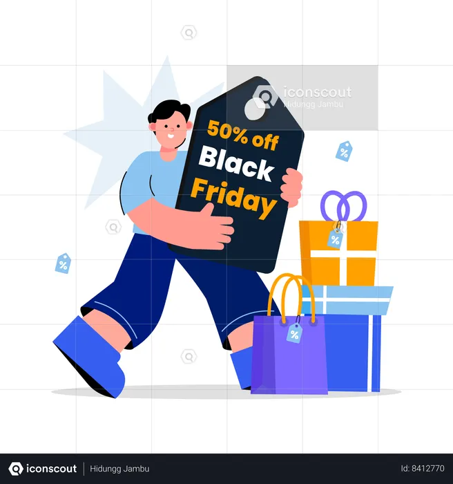 Black Friday Shopping Promotion  Illustration