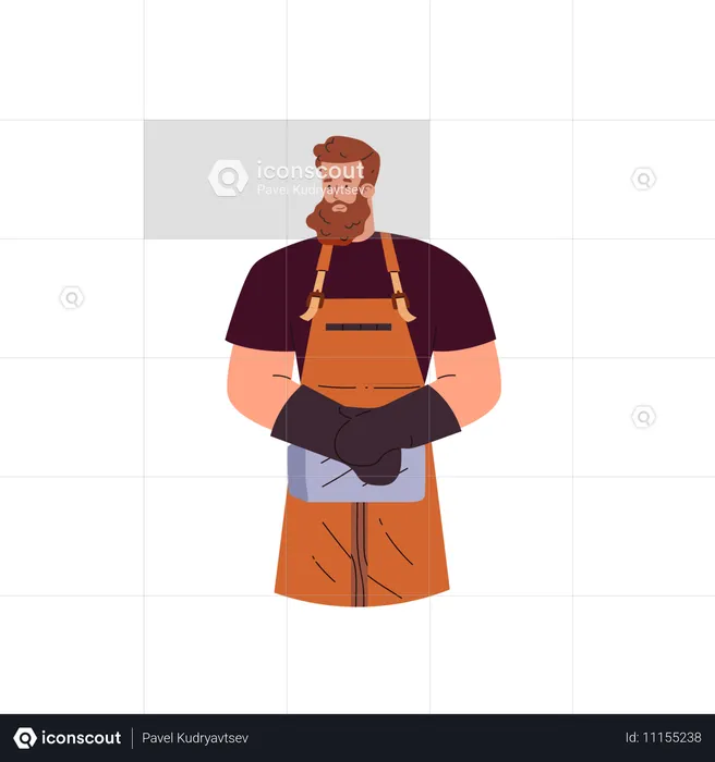 Blacksmith worker  Illustration