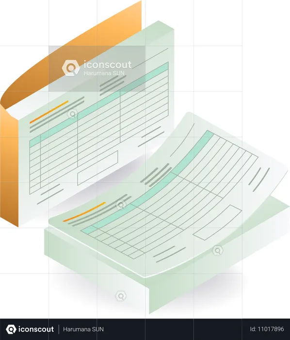 Blank receipt book for payments in stores  Illustration