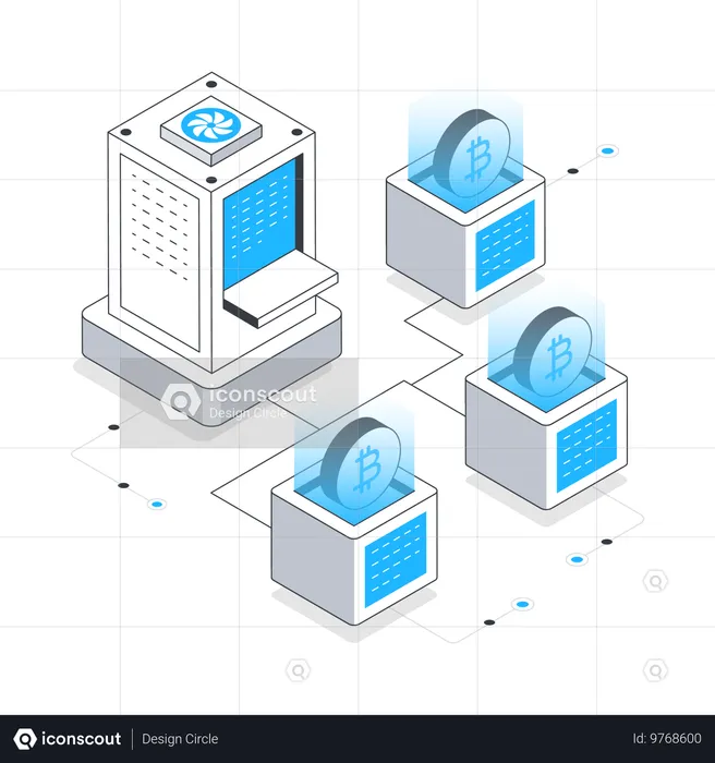 ブロックチェーン  イラスト