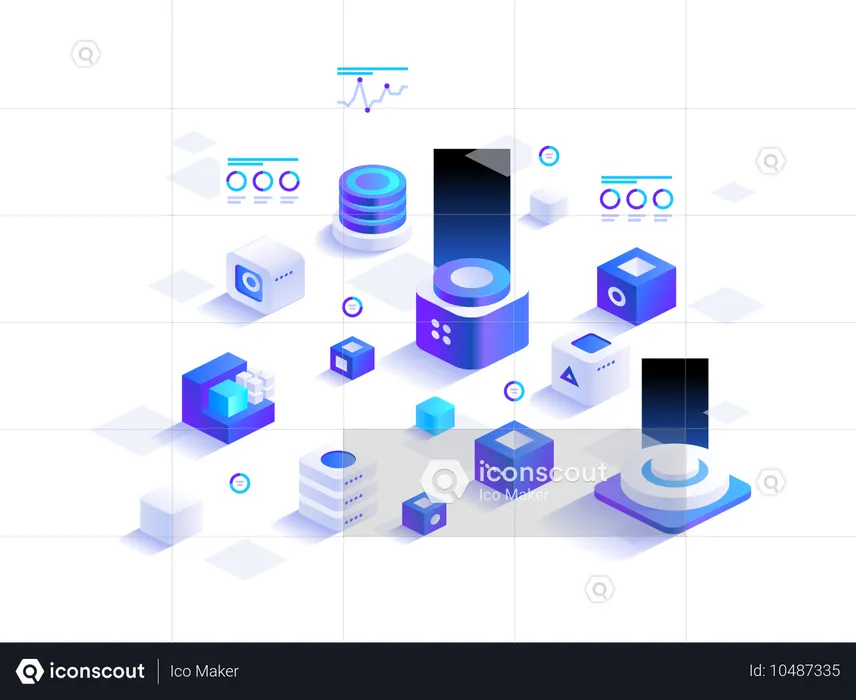 Blockchain-Handelsplattform  Illustration