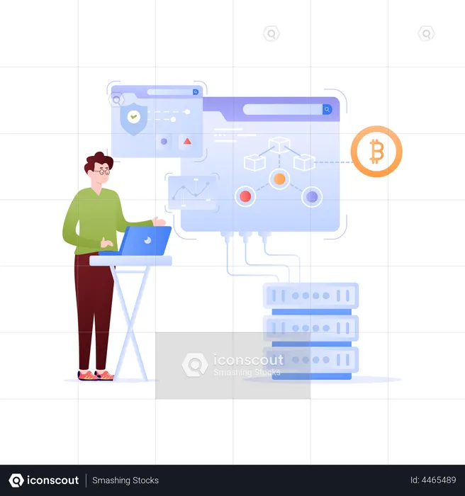 Blockchain Network  Illustration