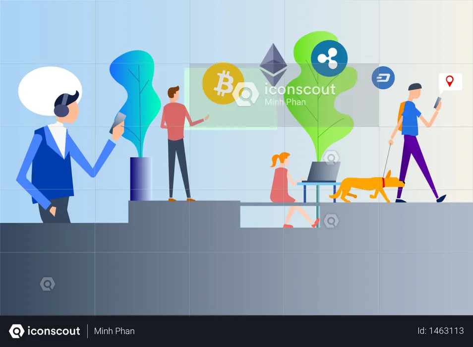 Blockchain Platform  Illustration