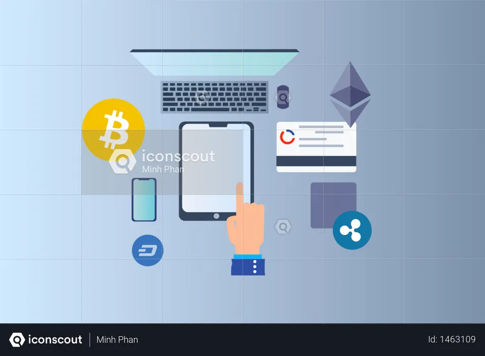 Blockchain Platform  Illustration