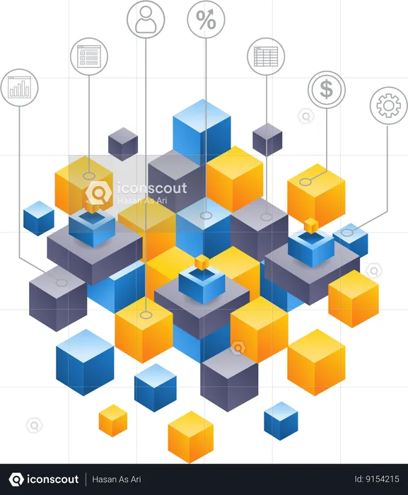 Blockchain Technology  Illustration