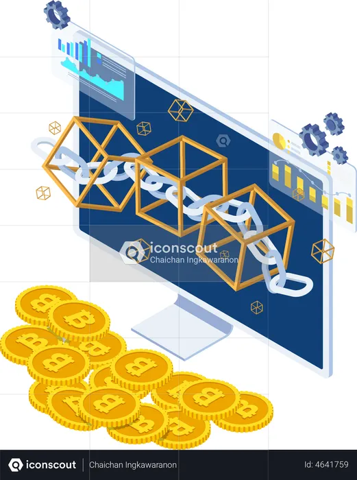 Blockchain technology  Illustration