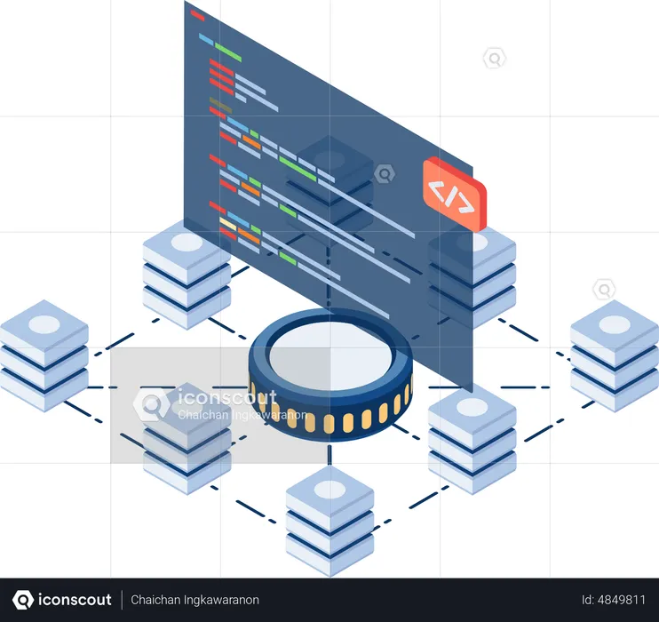 Blockchain Technology  Illustration