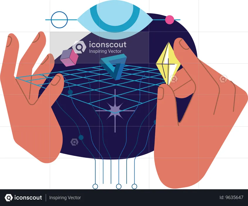 Blockchain virtuelle  Illustration