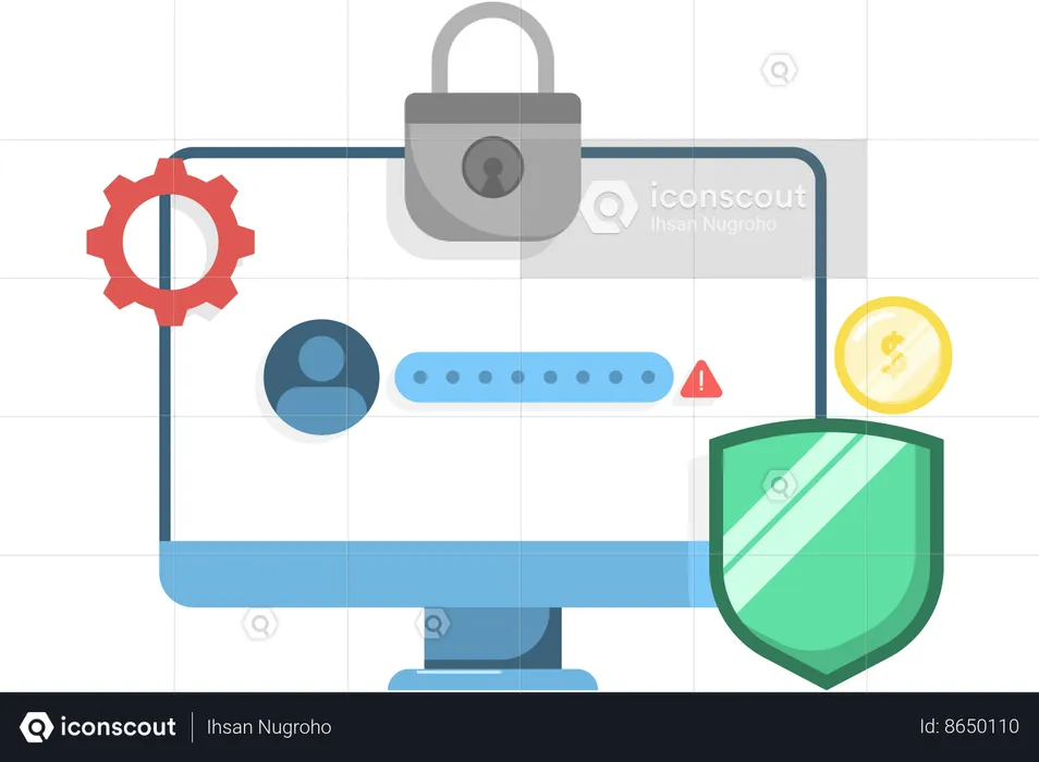 Blocked bank account  Illustration