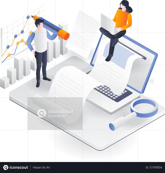 Rédaction d'un blog créatif  Illustration