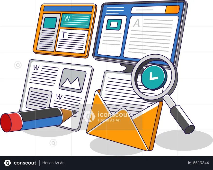 Blog writing  Illustration