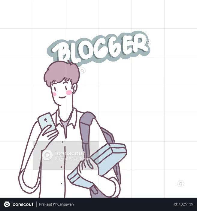 Blogger  Illustration