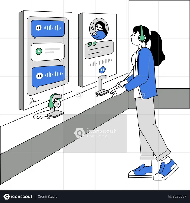El blogger online está atrayendo a sus seguidores.  Ilustración