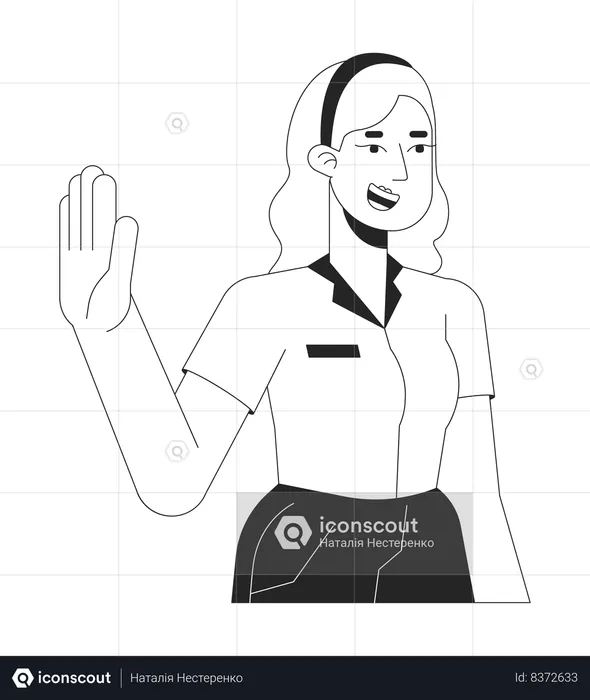 Blonde caucasian employee gen z  Illustration