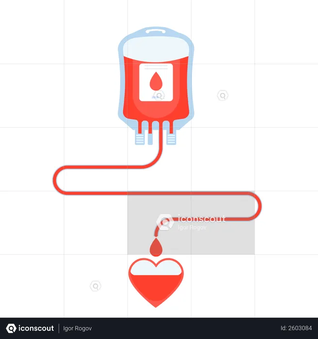 Blood Donation, Give Blood, Safe Life And Charity  Illustration