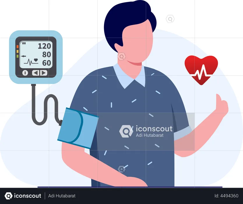 Blood Pressure checkup  Illustration