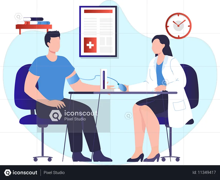 Blood Pressure Screening  Illustration